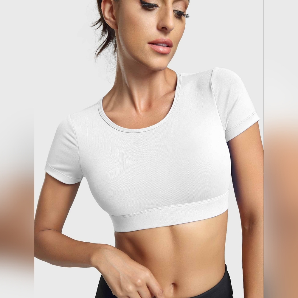 Yeoreo Vanessa Open Back Short Sleeves Workout Top